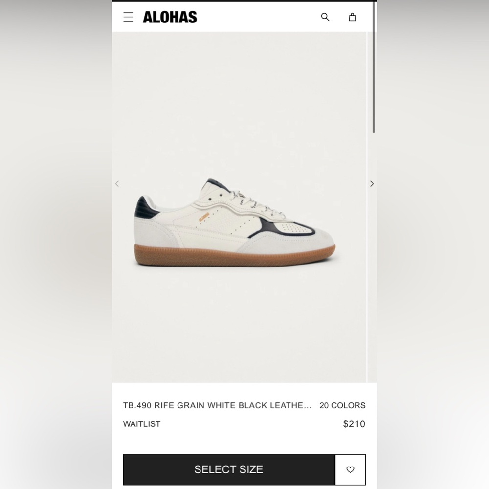 ALOHAS White and Black Sneakers TB.490
